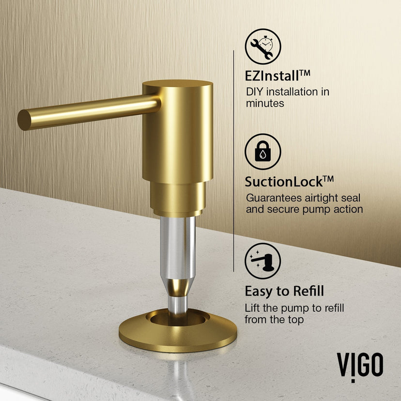 Handmade matte brushed gold kitchen accessory, rust and scratch resistant