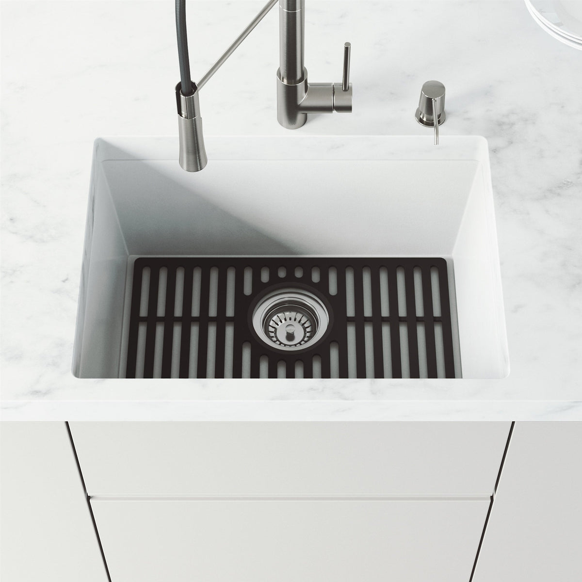 Matte black silicone sink grid modern kitchen accessory