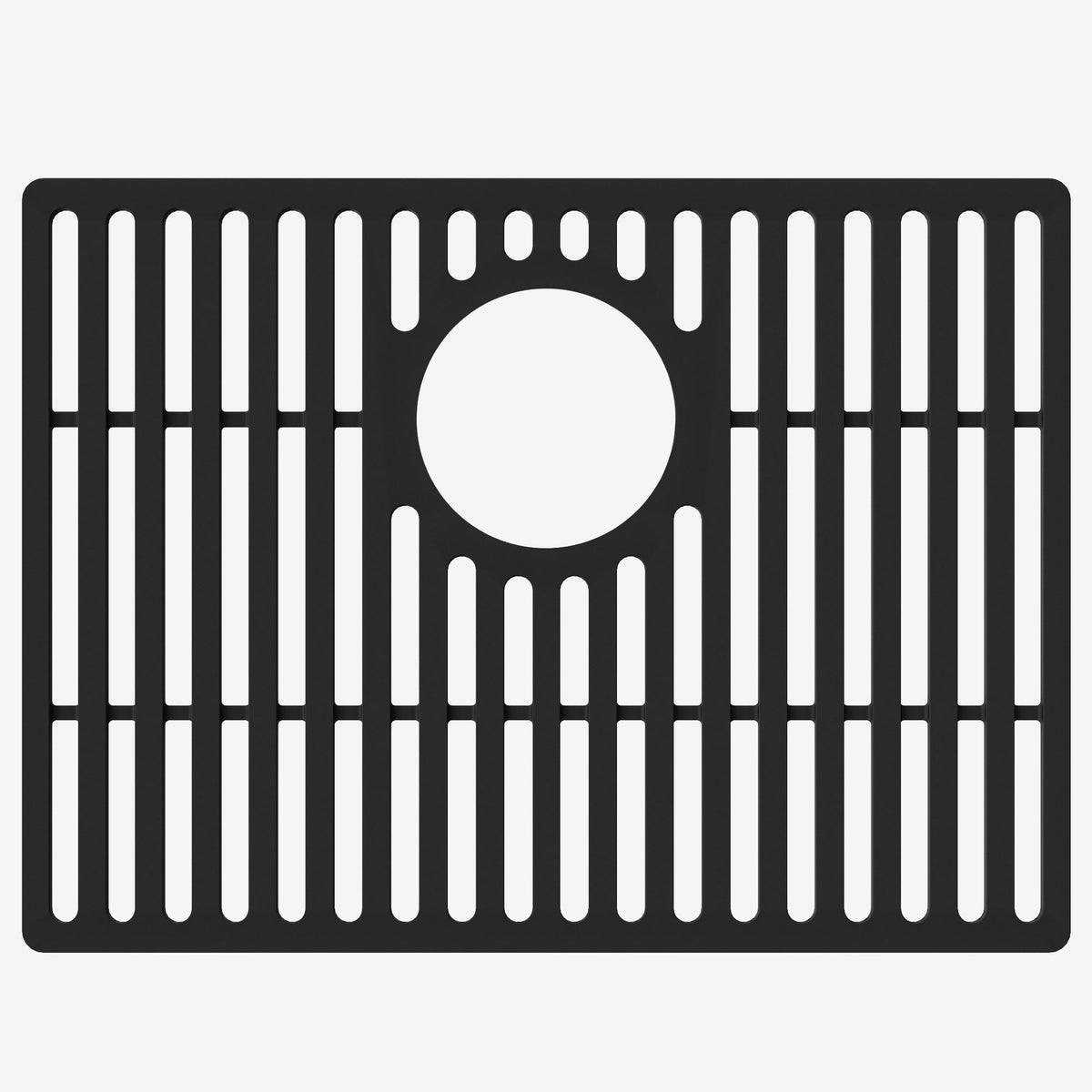 Commercial approved matte black silicone sink grid