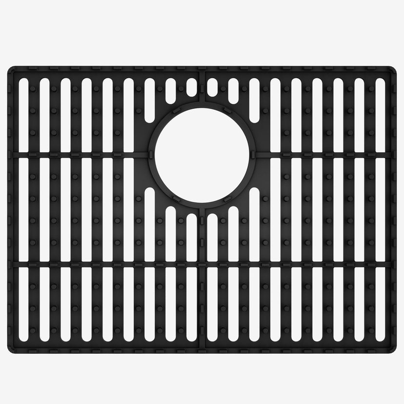 Modern kitchen sink accessory with silicone grid finish