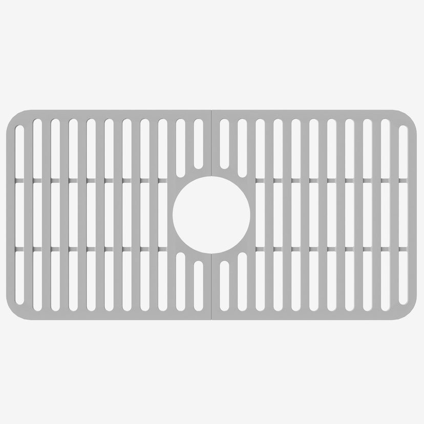 Modern gray silicone sink grid approved for commercial use scratch resistant