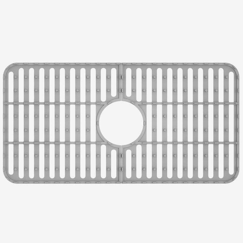 Contemporary kitchen sink accessory silicone grid with gray finish handmade