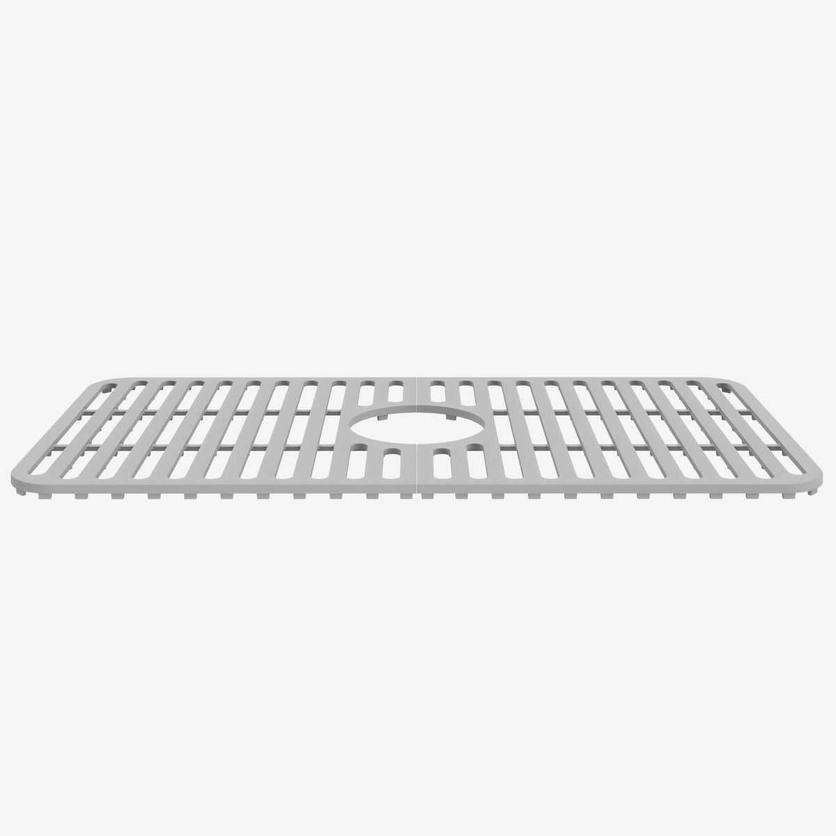 Rust-resistant silicone sink grid gray finish commercial use modern design