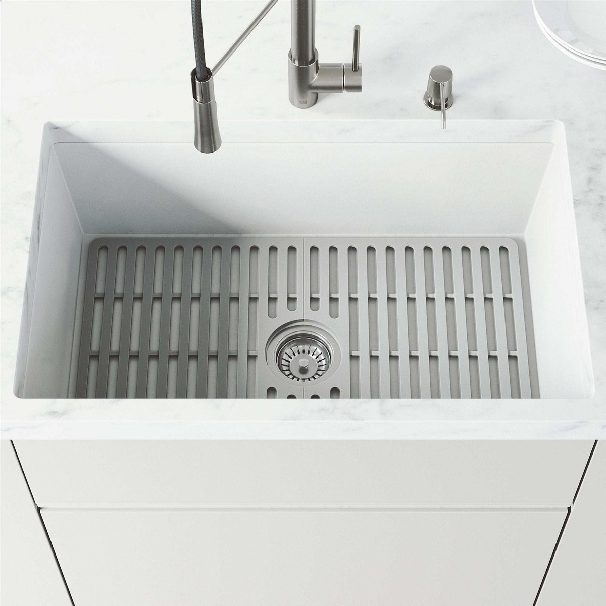 Gray Edison 27 in. Silicone Kitchen Sink Bottom Grid  modern kitchen accessory handmade fade resistant
