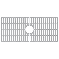 Contemporary gray silicone grid for sink commercial use scratch resistant