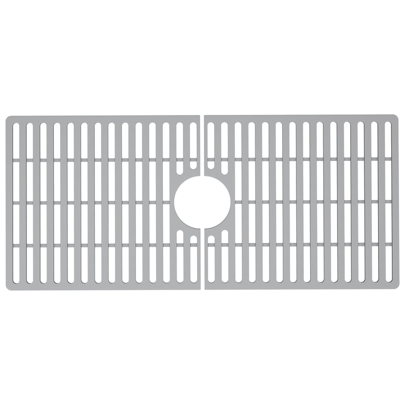 Contemporary gray silicone grid for sink commercial use scratch resistant