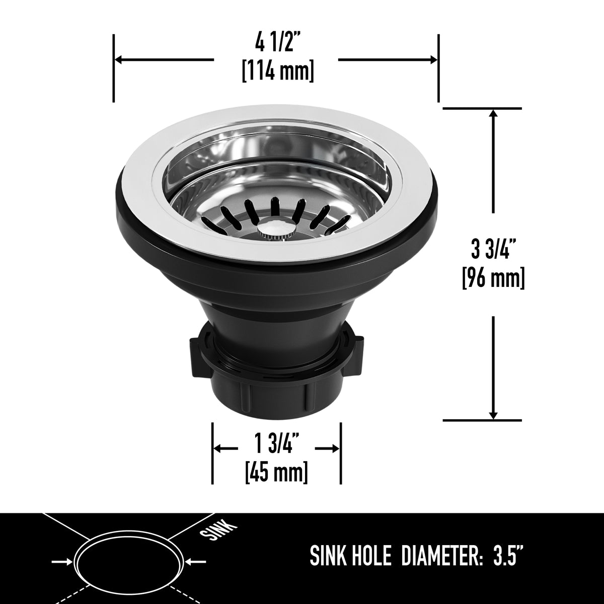 Edison Kitchen Sink Strainer