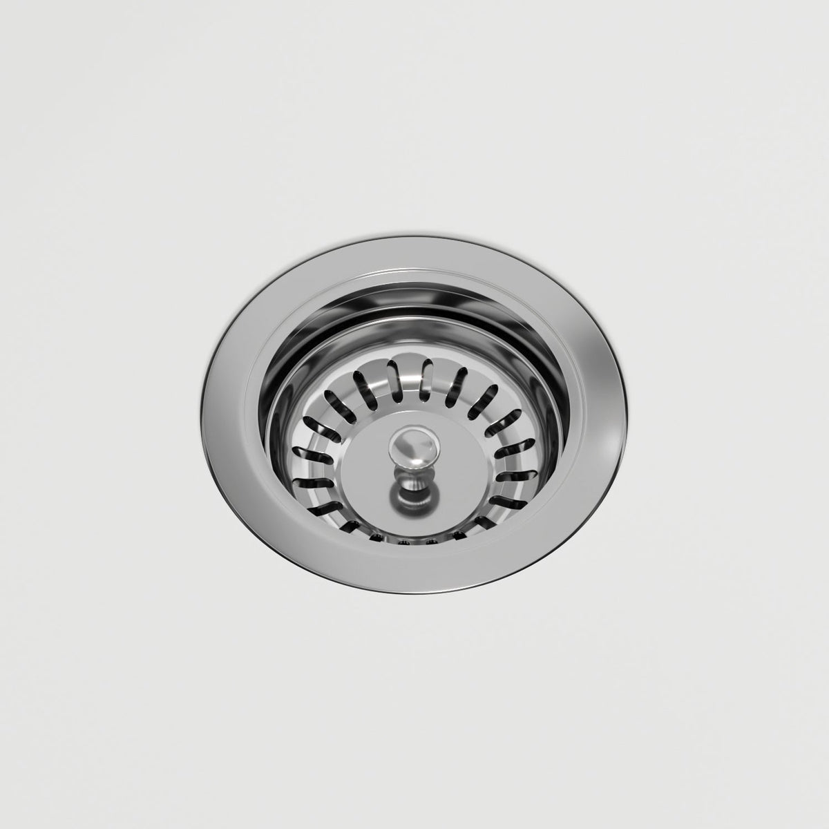 Chrome brass sink accessory with scratch and rust resistant finish