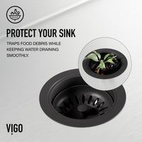 Commercial-grade matte black sink accessory with brass construction