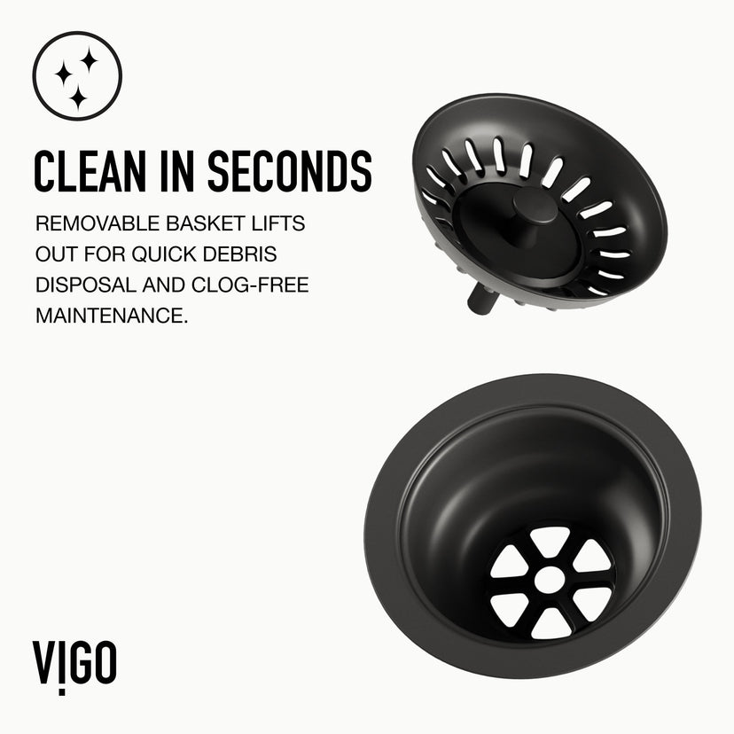 Matte black finish sink accessory with 4-inch height and scratch resistance