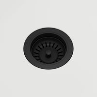 Matte black brass sink accessory with rust and scratch resistant finish