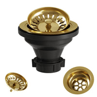 Modern kitchen sink accessory in matte brushed gold, handmade and fade resistant