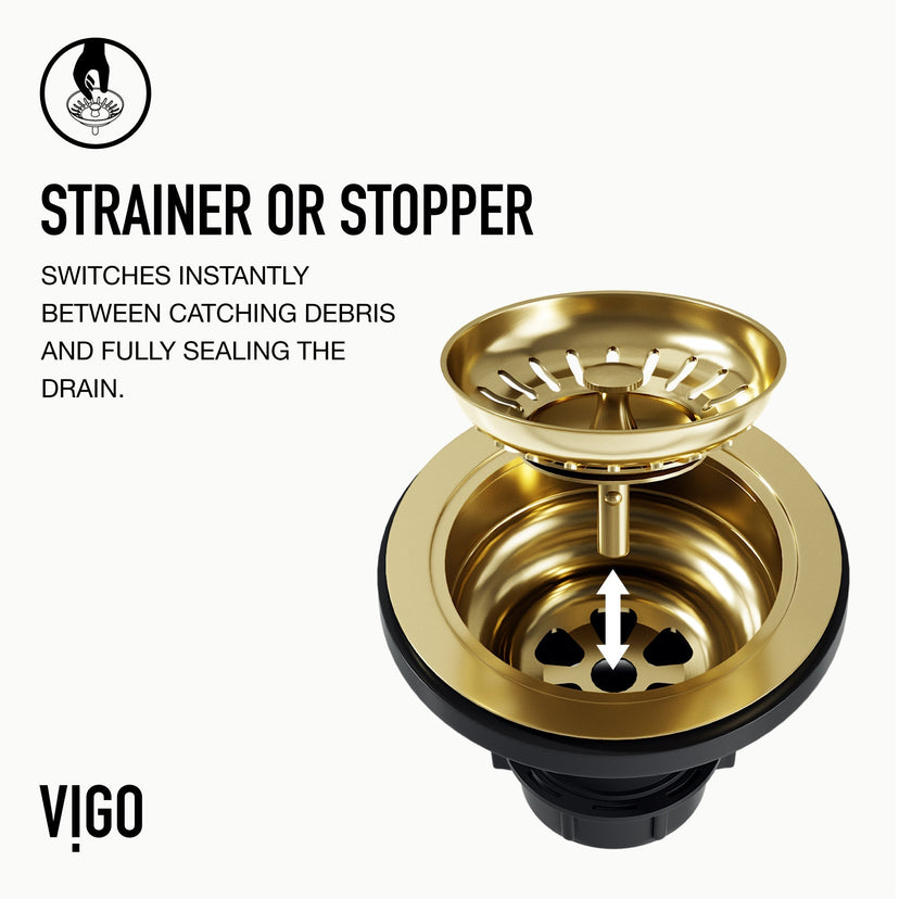 Handmade matte brushed gold sink accessory, fade and rust resistant for kitchens