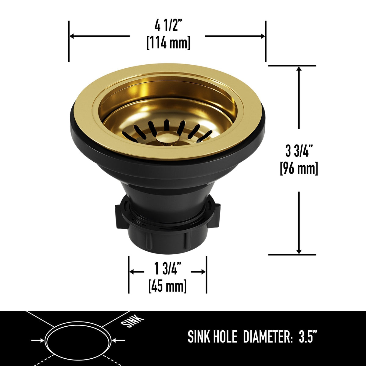 Durable matte brushed gold sink accessory, handmade with brass and fade resistance