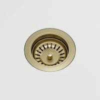 Matte brushed gold brass sink accessory with scratch and rust resistance