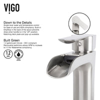 Glass Round Vessel Bathroom Sink in Onyx Gray with Niko Faucet and Pop-Up Drain in Brushed Nickel