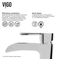 Glass Rectangular Vessel Bathroom Sink in Turquoise Blue with Niko Faucet and Pop-Up Drain in Chrome