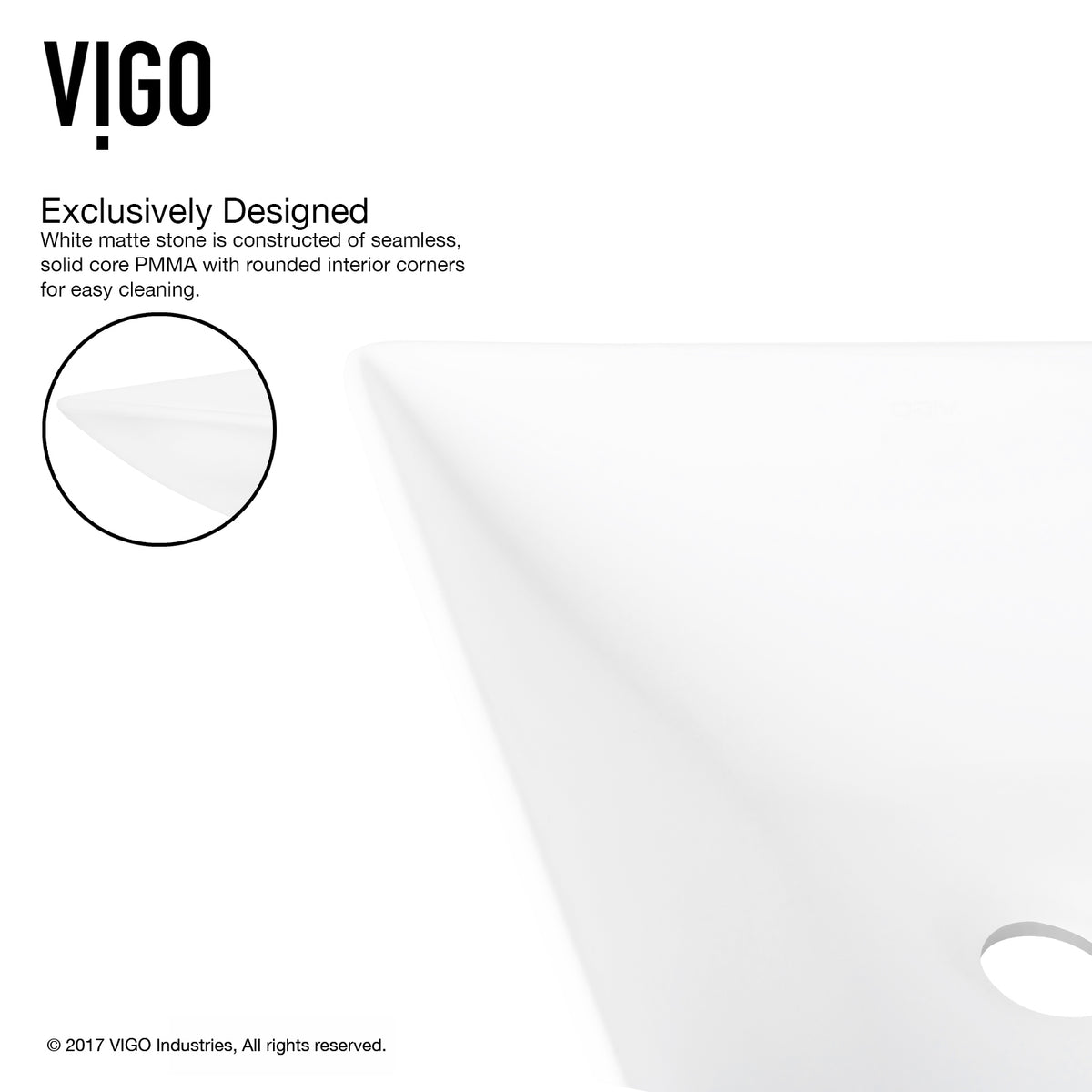 Matte Stone Hibiscus Composite Square Vessel Bathroom Sink in White with Niko Faucet and Pop-Up Drain in Brushed Nickel