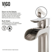 Matte Stone Hyacinth Composite Square Vessel Bathroom Sink in White with Niko Faucet and Pop-Up Drain in Brushed Nickel
