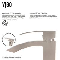 Matte Stone Magnolia Composite Rectangular Vessel Bathroom Sink in White with Faucet and Pop-Up Drain in Brushed Nickel