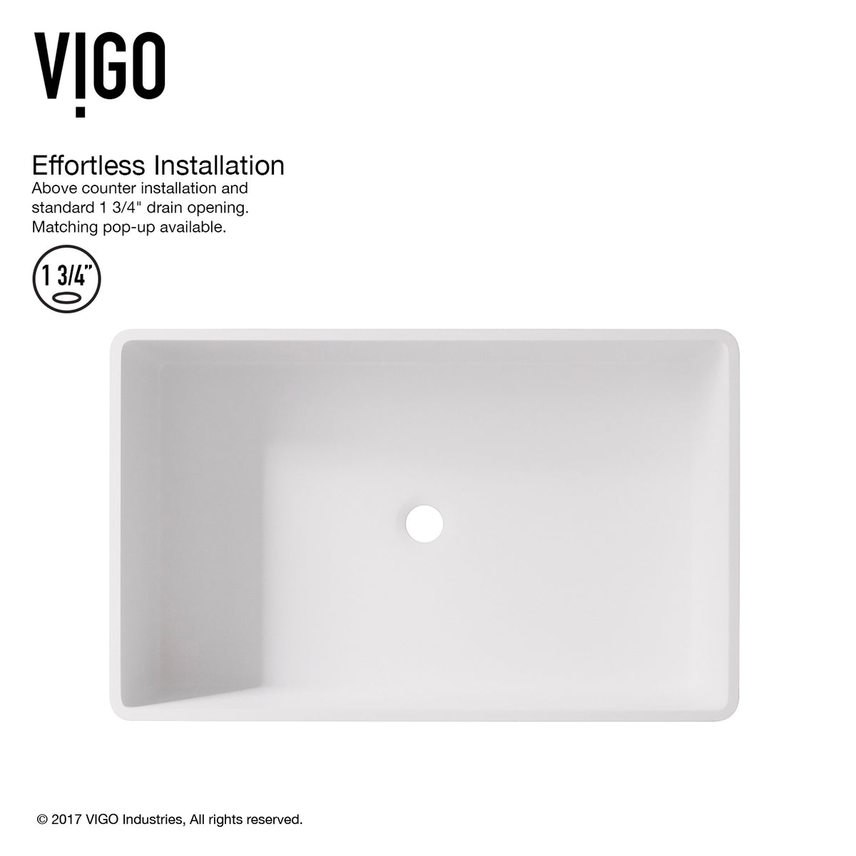 Matte Stone Magnolia Composite Rectangular Vessel Bathroom Sink in White with Faucet and Pop-Up Drain in Brushed Nickel