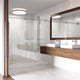 Matte Stone Magnolia Composite Rectangular Vessel Bathroom Sink in White with Niko Faucet and Pop-Up Drain in Chrome