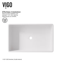 Matte Stone Magnolia Composite Rectangular Vessel Bathroom Sink in White with Niko Faucet and Pop-Up Drain in Chrome