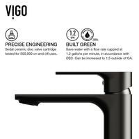 Matte Stone Marigold Composite Rectangular Vessel Bathroom Sink in White with Faucet and Pop-Up Drain in Matte Black