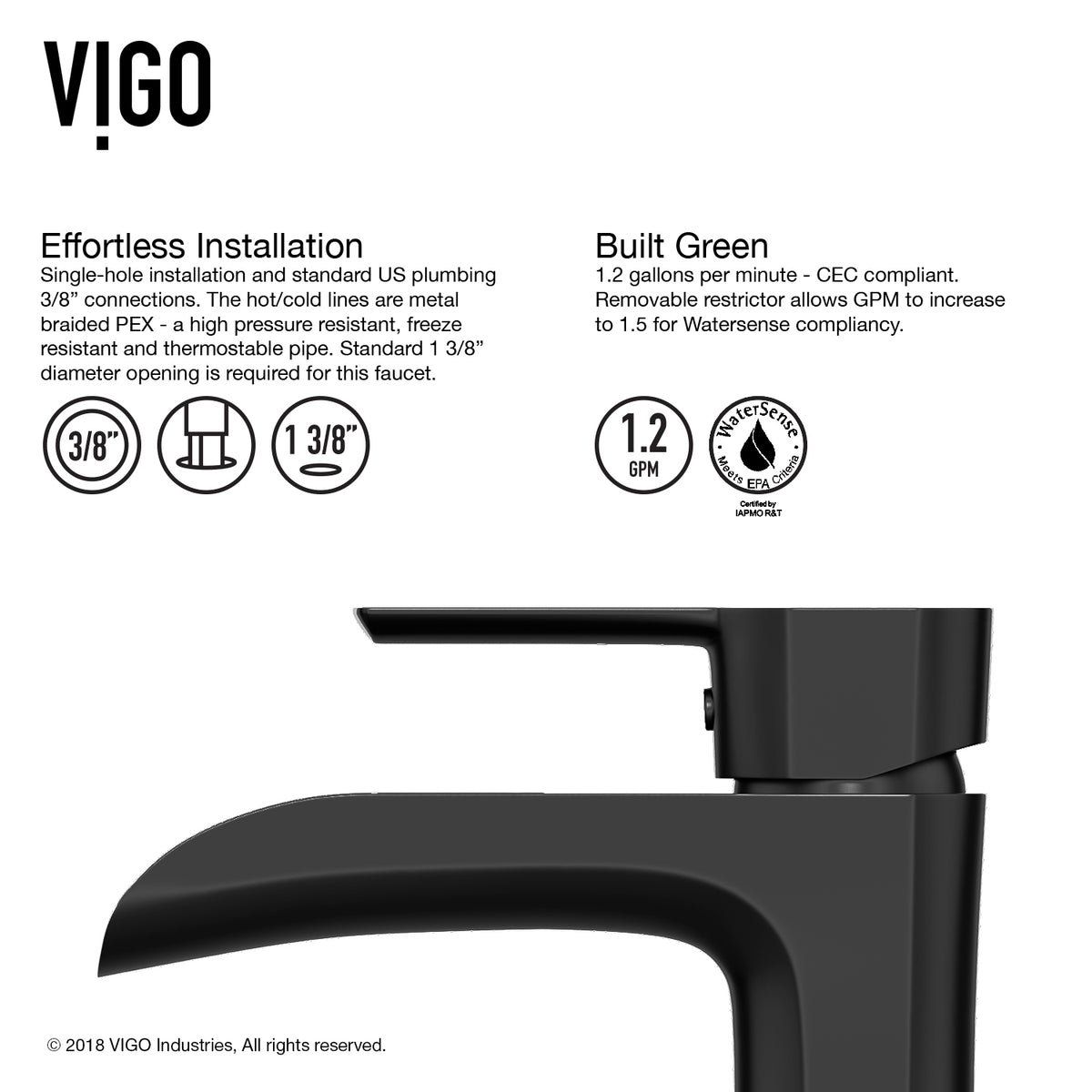 Matte Shell Sottile Glass Rectangular Vessel Bathroom Sink in Black with Niko Faucet and Pop-Up Drain in Matte Black