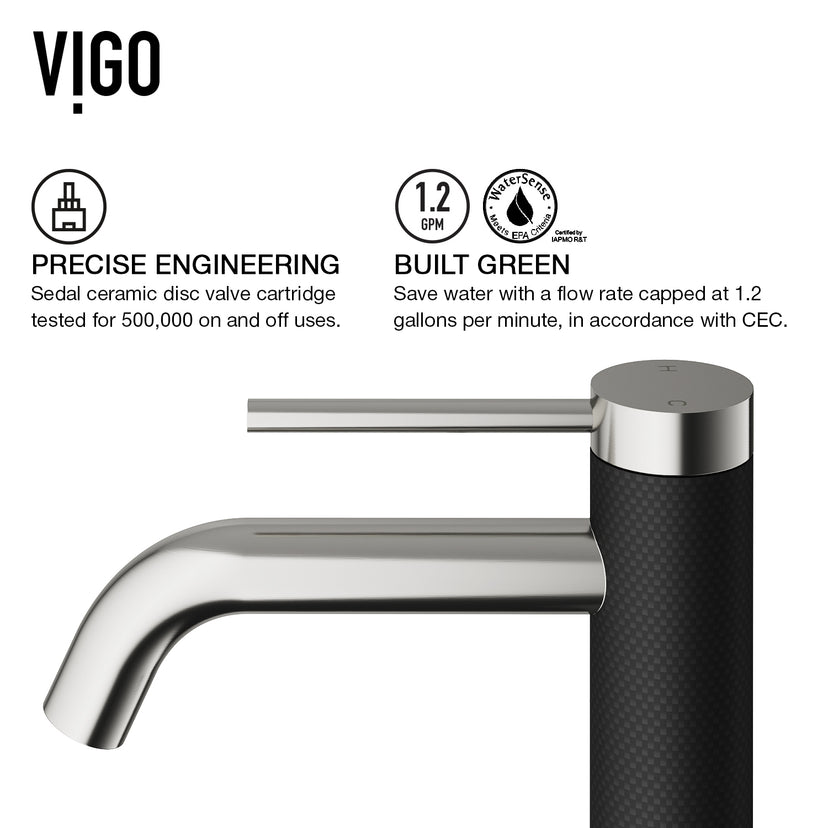 Glass Rectangular Vessel Bathroom Sink in Onyx Gray with Lexington Faucet and Pop-Up Drain in Brushed Nickel