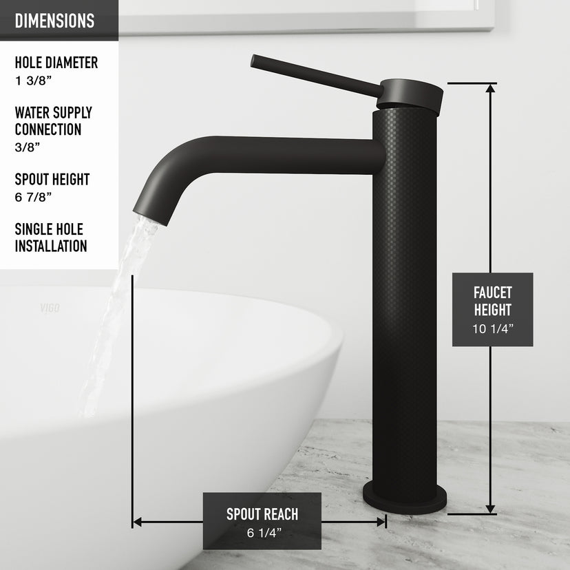 Glass Rectangular Vessel Bathroom Sink in Titanium Gray with Lexington Faucet and Pop-Up Drain in Matte Black