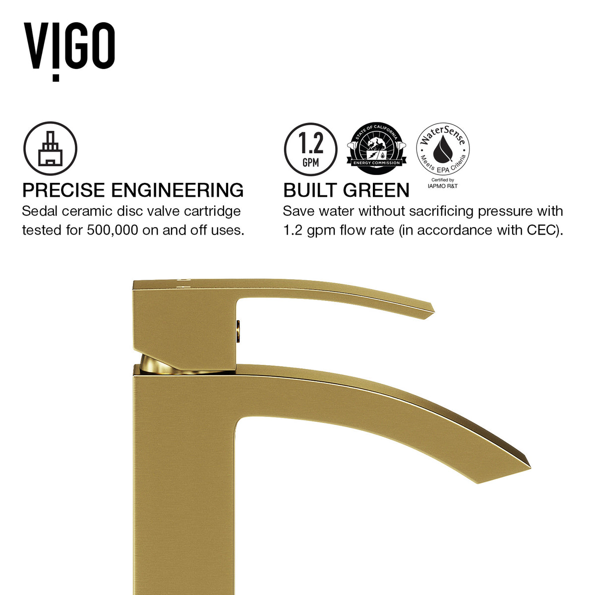 Matte Stone Magnolia Composite Rectangular Vessel Bathroom Sink in White with Faucet and Pop-Up Drain in Matte Gold