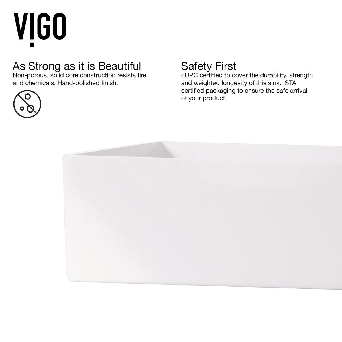 Matte Stone Magnolia Composite Rectangular Vessel Bathroom Sink in White with Faucet and Pop-Up Drain in Matte Gold