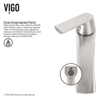 Glass Rectangular Vessel Bathroom Sink in Onyx Gray with Linus Faucet and Pop-Up Drain in Brushed Nickel
