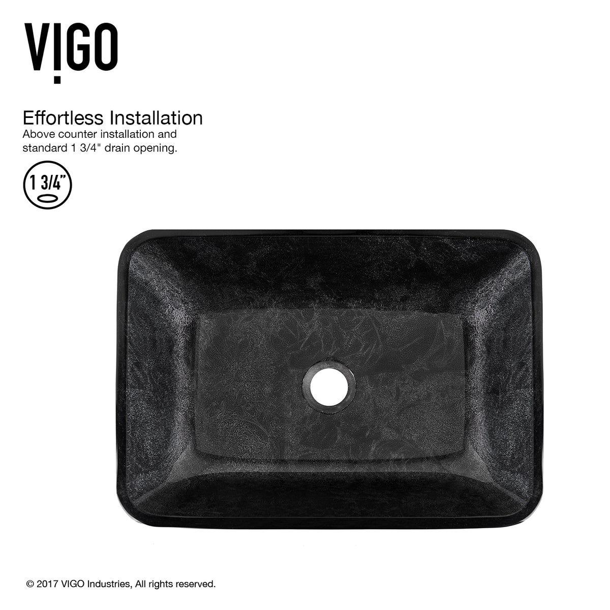 Glass Rectangular Vessel Bathroom Sink in Onyx Gray with Linus Faucet and Pop-Up Drain in Brushed Nickel