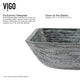 Glass Rectangular Vessel Bathroom Sink in Titanium Gray with Niko Faucet and Pop-Up Drain in Chrome