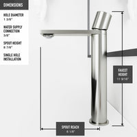 Matte Shell Sottile Glass Rectangular Vessel Bathroom Sink in Black with Faucet and Pop-Up Drain in Brushed Nickel