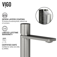 Matte Shell Sottile Glass Rectangular Vessel Bathroom Sink in Black with Faucet and Pop-Up Drain in Brushed Nickel
