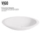 Matte Stone Wisteria Composite Oval Vessel Bathroom Sink in White with Gotham Faucet and Pop-Up Drain in Matte Black