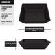 Matte Shell Roma Glass Square Vessel Bathroom Sink in Black with Lexington Faucet and Pop-Up Drain in Matte Gold