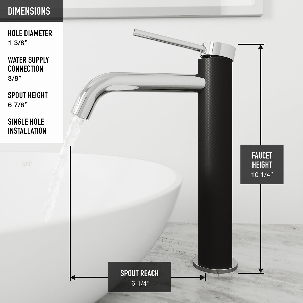 Concreto Stone 16 in. Concrete Oval Vessel Bathroom Sink in Gray with Lexington Faucet and Pop-Up Drain in Chrome