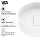 Matte Stone Bryant Composite Round Vessel Bathroom Sink in White with Lexington Faucet and Drain in Brushed Nickel