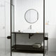 Matte Stone Starr Composite Rectangular Vessel Bathroom Sink in White with Gotham Faucet and Drain in Chrome