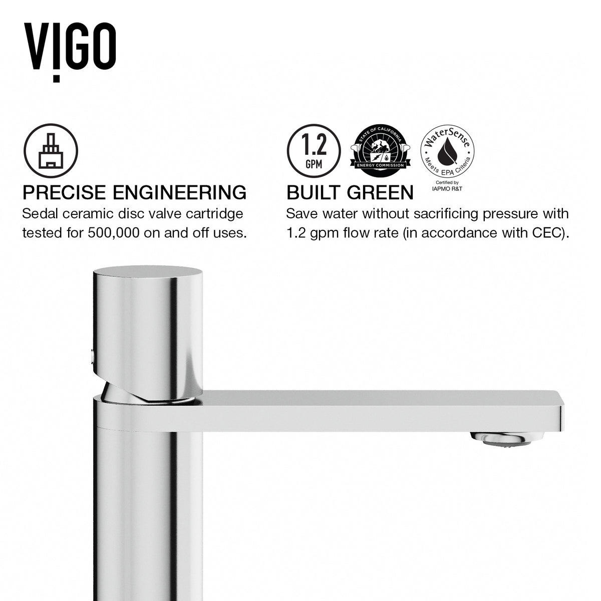 Matte Stone Starr Composite Rectangular Vessel Bathroom Sink in White with Gotham Faucet and Drain in Chrome