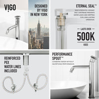Matte Stone Wisteria Composite Oval Vessel Bathroom Sink in White with Cass Faucet and Pop-Up Drain in Chrome