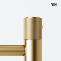 Matte Stone Marigold Composite Rectangular Vessel Bathroom Sink in White with Faucet and Pop-Up Drain in Matte Gold