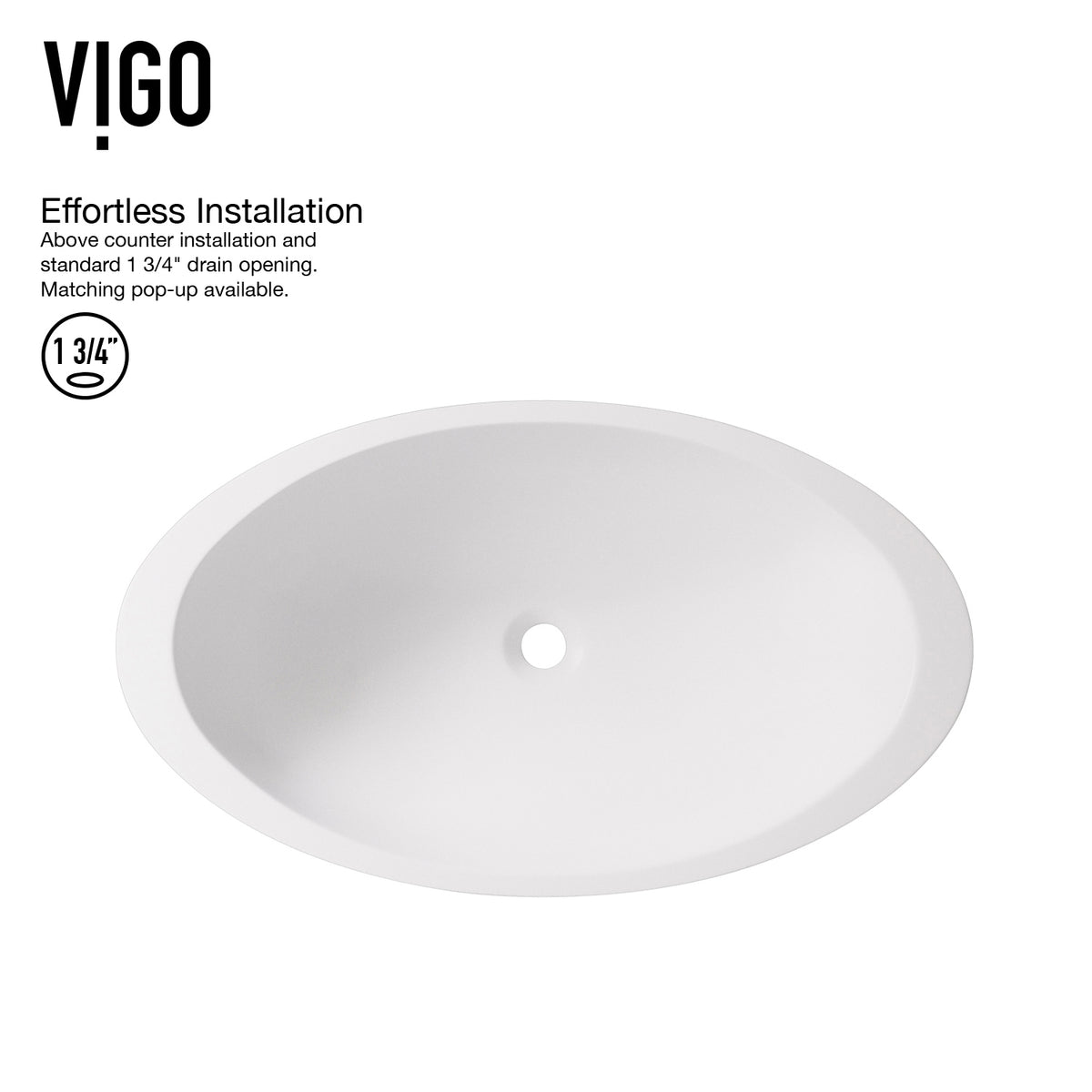 Matte Stone Wisteria Composite Oval Vessel Bathroom Sink in White with Apollo Faucet and Pop-Up Drain in Brushed Nickel