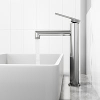 Matte Stone Magnolia Composite Rectangular Vessel Bathroom Sink in White with Sterling Faucet and Pop-Up Drain in Chrome