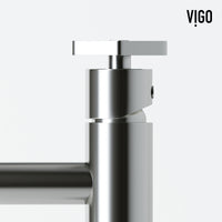 Matte Stone Magnolia Composite Rectangular Vessel Bathroom Sink in White with Faucet and Pop-Up Drain in Brushed Nickel