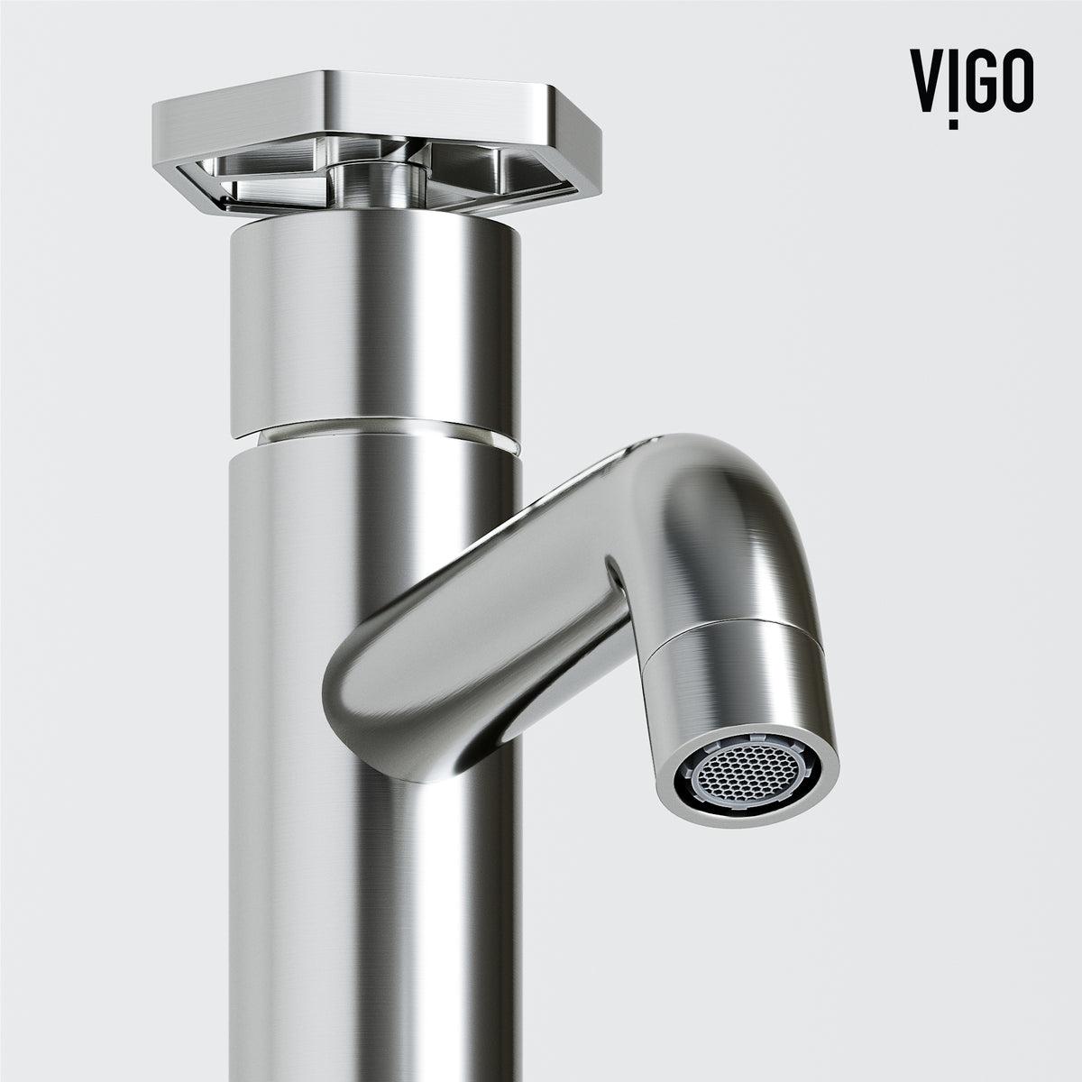 Matte Stone Magnolia Composite Rectangular Vessel Bathroom Sink in White with Faucet and Pop-Up Drain in Brushed Nickel